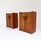 Italian Mid-Century Modern Wood Buffets Cabinets, 1950s, Set of 2 3