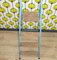 Industrial Blue Folding Ladder in Metal and Wood, 1950s 3