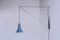 Lámpara de pared ajustable modelo 25 en azul petróleo de W. Hagoort para Hagoort, años 50, Imagen 2