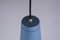Lámpara de pared ajustable modelo 25 en azul petróleo de W. Hagoort para Hagoort, años 50, Imagen 13