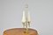 Lámpara de mesa italiana doble de latón con asa, años 40, Imagen 9