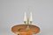 Lámpara de mesa italiana doble de latón con asa, años 40, Imagen 3