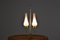 Lámpara de mesa italiana doble de latón con asa, años 40, Imagen 2