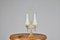 Italienische Doppel Tischlampe aus Messing mit Griff, 1940er 4