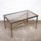 Vintage French Rectangular Coffee Table in Brass and Glass, 1960s 2