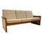 Mid-Century Teck and Beige Wool Cushions Sofa from Dyrlund, 1960s 1