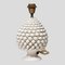 Vintage Pine Cone Shaped White Ceramic Table Lamps, 1960s, Set of 2 2