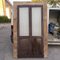 Zweiflügelige Tür mit Rahmen aus massivem Tannenholz & gestreiftem Milchglas, Italien 5