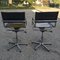 Swivel Chairs in Leather and Steel, 1980s, Set of 2 5