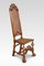 Antiker Stuhl mit hoher Rückenlehne aus Nussholz, 1890er 3