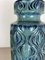 Vintage Turquoise Vase in Fat Lava from Scheurich, 1970s 9
