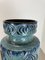Vintage Turquoise Vase in Fat Lava from Scheurich, 1970s 8