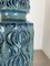 Vintage Turquoise Vase in Fat Lava from Scheurich, 1970s 10