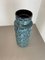 Vintage Turquoise Vase in Fat Lava from Scheurich, 1970s 4