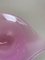 Cuenco italiano grande de cristal de Murano opalino rosa, años 70, Imagen 7