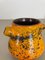Orangefarbene deutsche Vintage Keramik Studio Keramikvase von Marei Ceramics, 1970er 13