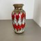 Grand Vase Fat Lava en Poterie Lora Zig Zag par Scheurich, 1970s 5