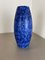 Large Pottery Fat Lava Blue Floor Vase from Scheurich, 1970s 2