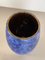 Große Fat Lava Blaue Bodenvase aus Keramik von Scheurich, 1970er 12
