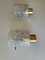 Ice Glass and Brass Sconces from Limburg, Germany, 1960s, Set of 2 7