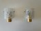 Ice Glass and Brass Sconces from Limburg, Germany, 1960s, Set of 2 6