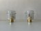Ice Glass and Brass Sconces from Limburg, Germany, 1960s, Set of 2 1