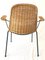 Mid-Century Modern Armchair and Footrest in Wicker and Black Iron, Germany, 1960s, Set of 2, Image 10