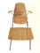 Mid-Century Modern Armchair and Footrest in Wicker and Black Iron, Germany, 1960s, Set of 2, Image 4