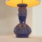 Large Mid-Century French Incised Pottery Table Lamp from Vallauris, 1960s 3