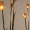 Lámparas de mesa florales de cristal de Murano y latón, años 80. Juego de 2, Imagen 7
