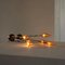 Lámparas de mesa florales de cristal de Murano y latón, años 80. Juego de 2, Imagen 9