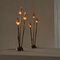 Lámparas de mesa florales de cristal de Murano y latón, años 80. Juego de 2, Imagen 8