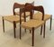 Mid-Century Logster Dining Room Chairs by Arne Hovmand Olsen for Mogens Kold, Set of 4 1