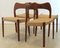 Mid-Century Logster Dining Room Chairs by Arne Hovmand Olsen for Mogens Kold, Set of 4 3