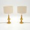 Vintage Brass Table Lamps, 1970, Set of 2 2
