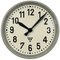 Industrial Grey Factory Wall Clock from Pragotron, 1950s, Image 1