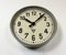 Reloj de pared de fábrica industrial gris de Pragotron, años 50, Imagen 6