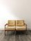 Mid-Century Two-Seater Sofa in Teak and Beige, 1960 2