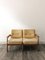 Mid-Century Zwei-Sitzer Sofa aus Teak & Beige, 1960 2