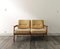 Mid-Century Two-Seater Sofa in Teak and Beige, 1960, Image 8