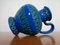 Jarrón Rimini de cerámica en azul de Aldo Londi para Bitossi, años 60, Imagen 8