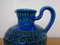 Jarrón Rimini de cerámica en azul de Aldo Londi para Bitossi, años 60, Imagen 12