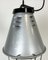 Lámpara colgante jaula industrial de aluminio gris, años 70, Imagen 3