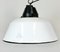 Industrial White Enamel and Cast Iron Pendant Light, 1960s, Image 5