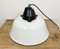 Industrial White Enamel and Cast Iron Pendant Light, 1960s 12