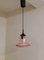 Small Vintage Ceiling Lamp on Black Plastic Mounting, 1980s 2