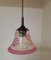Small Vintage Ceiling Lamp on Black Plastic Mounting, 1980s 1
