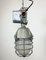 Grande Lampe à Suspension Cage Industrielle en Fonte d'Aluminium de Polam Wilkasy, 1960s 10