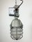 Large Industrial Cast Aluminium Cage Pendant Light from Polam Wilkasy, 1960s 10