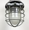 Large Industrial Cast Aluminium Cage Pendant Light from Polam Wilkasy, 1960s, Image 5